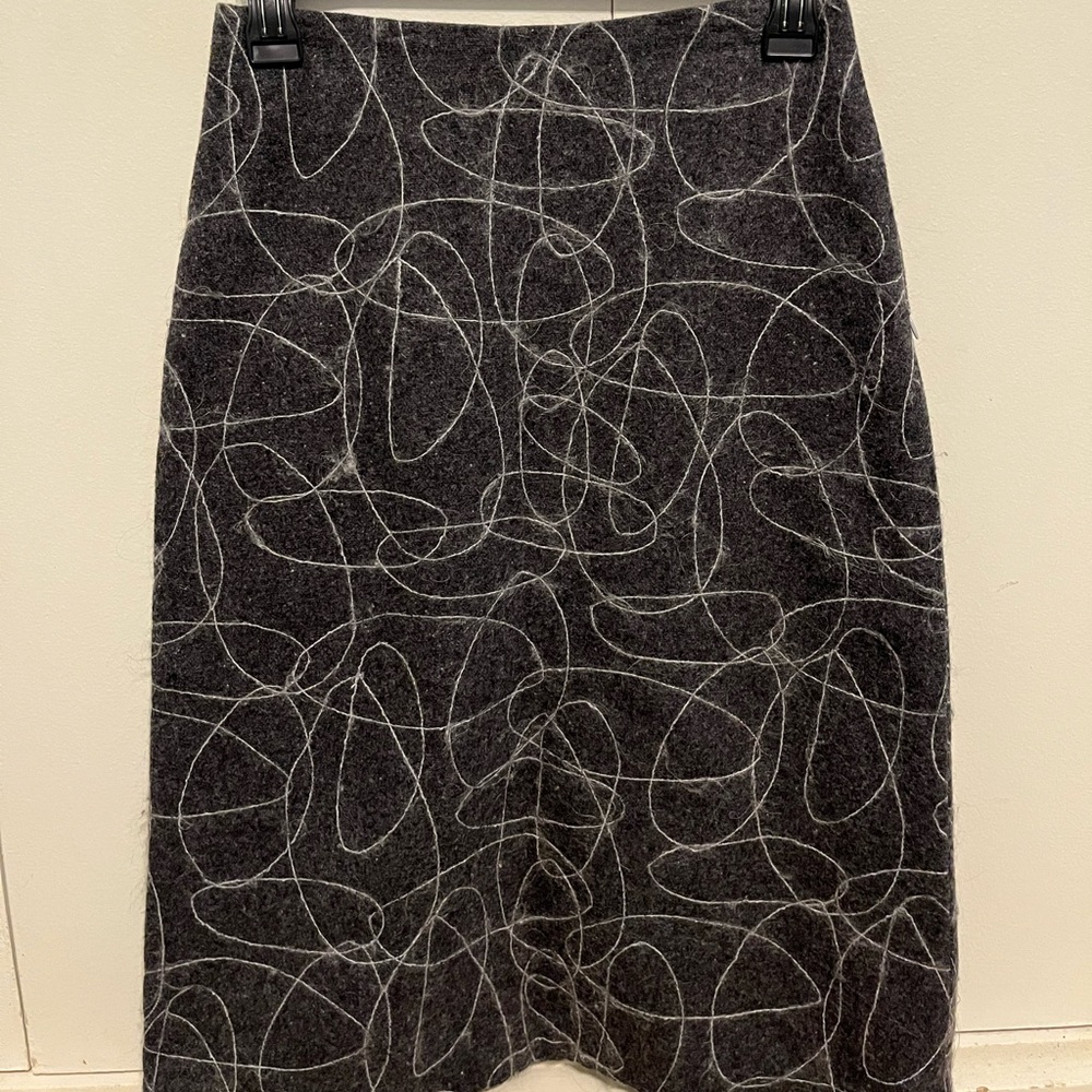 French Connection Charcoal Swirl Pencil Skirt